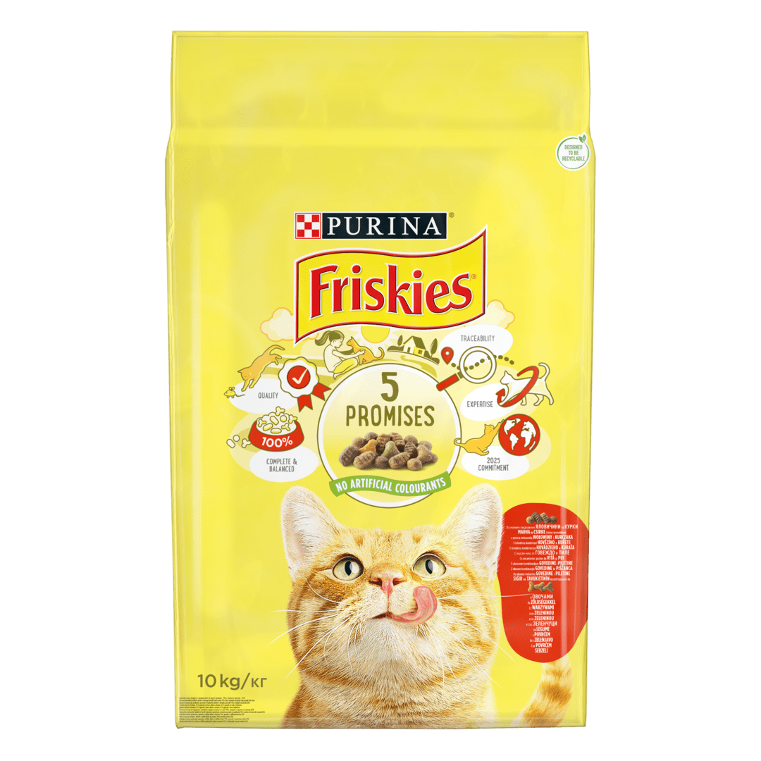 Friskies®. Сухий корм для котів, з яловичиною та куркою | Purina